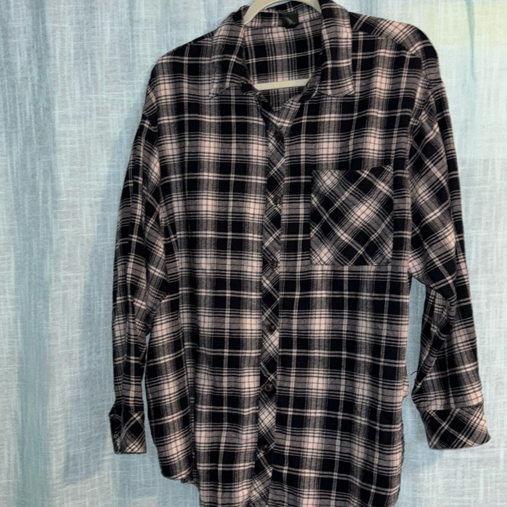Wild Fable Plaid Flannel Button Down